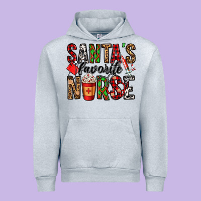 Santa's Favorite Nurse Urban Hoodie Designed By Jasminsmagicworld