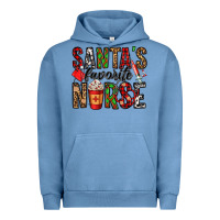 Pigment Pebble Blue santa's favorite nurse Urban Hoodie - Jasminsmagicworld