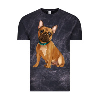 Cloud Black french bulldog Vintage Tee - Artiststas