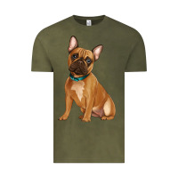 Vintage Olive french bulldog Vintage Tee - Artiststas