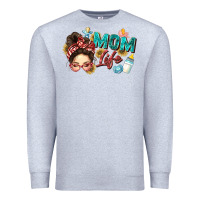 Heather Grey mom life Premium Sweatshirt - Zillion Design Studio