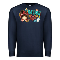 Navy mom life Premium Sweatshirt - Zillion Design Studio