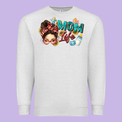 Mom Life Premium Sweatshirt Designed By Zillion Design Studio