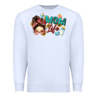 White mom life Premium Sweatshirt - Zillion Design Studio