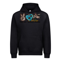 Black peace love triceratops horridus Urban Hoodie - LillyAllenDesigns