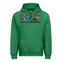 Emerald peace love triceratops horridus Urban Hoodie - LillyAllenDesigns