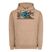 Pigment Burro peace love triceratops horridus Urban Hoodie - LillyAllenDesigns