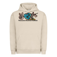 Pigment French Oak peace love triceratops horridus Urban Hoodie - LillyAllenDesigns