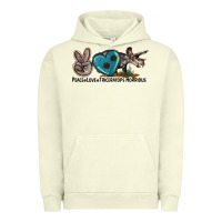Pigment Pistachio peace love triceratops horridus Urban Hoodie - LillyAllenDesigns