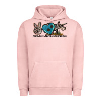 Pigment Salmon peace love triceratops horridus Urban Hoodie - LillyAllenDesigns