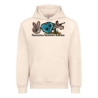 Sandshell peace love triceratops horridus Urban Hoodie - LillyAllenDesigns