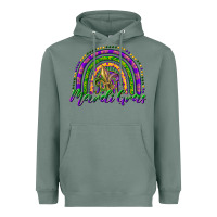 Mardi Gras Rainbow And Fleur De Lis Heavyweight Hoodie | Teevron