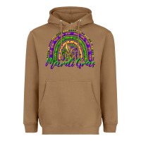 Toasted Coconut mardi gras rainbow and fleur de lis Heavyweight Hoodie - RanaPortraitStore