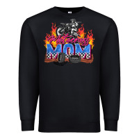 Black motocross mom Premium Sweatshirt - Zillion Design Studio