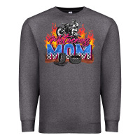 Charcoal Heather motocross mom Premium Sweatshirt - Zillion Design Studio
