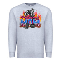 Heather Grey motocross mom Premium Sweatshirt - Zillion Design Studio