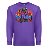 Purple motocross mom Premium Sweatshirt - Zillion Design Studio
