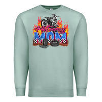 Seafoam motocross mom Premium Sweatshirt - Zillion Design Studio