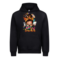 Foreset Green art teacher messy bun Urban Hoodie - NancyCooperArtShop