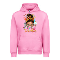 Fuchsia Pink art teacher messy bun Urban Hoodie - NancyCooperArtShop