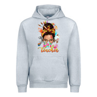 Heather Grey art teacher messy bun Urban Hoodie - NancyCooperArtShop