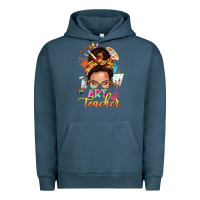 Pigment Midnight Navy art teacher messy bun Urban Hoodie - NancyCooperArtShop