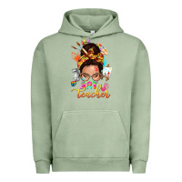 Pigment Oil Green art teacher messy bun Urban Hoodie - NancyCooperArtShop