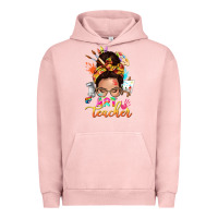 Pigment Salmon art teacher messy bun Urban Hoodie - NancyCooperArtShop