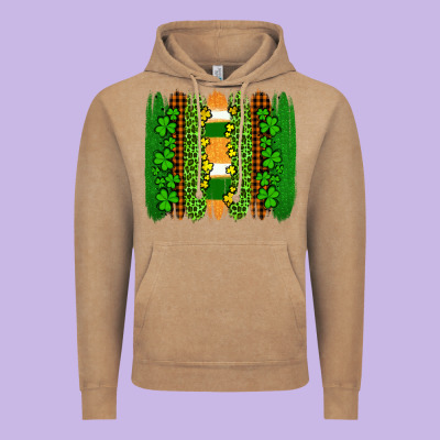 St Patricks  Brushstrokes Vintage Hoodie Designed By Adodesignshop