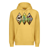 Antique Gold cactus serape cowhide Premium Hoodie - JahusDesignShop