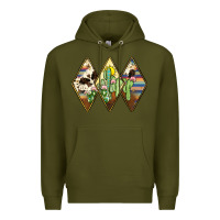 Army Green cactus serape cowhide Premium Hoodie - JahusDesignShop