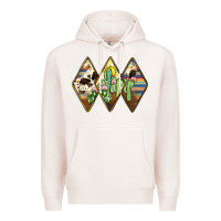 Pale Pink cactus serape cowhide Premium Hoodie - JahusDesignShop