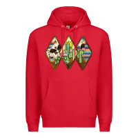 Red cactus serape cowhide Premium Hoodie - JahusDesignShop