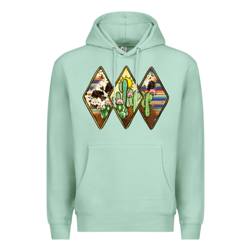 Cactus Serape Cowhide Premium Hoodie by JahusDesignShop | Teevron