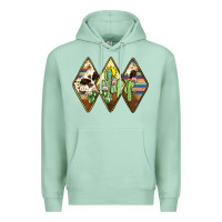 Seafoam cactus serape cowhide Premium Hoodie - JahusDesignShop