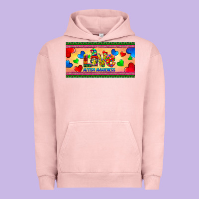 Love Autism Awareness License Plate Template Urban Hoodie Designed By Barkaloodesign
