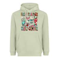 Matcha half teacher half coffee Heavyweight Hoodie - texasbilliewilder