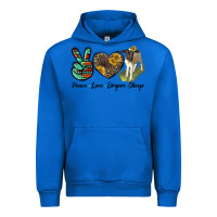 Cobalt Peace Love Dorper Sheep Urban Hoodie - LillyAllenDesigns