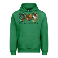 Emerald Peace Love Dorper Sheep Urban Hoodie - LillyAllenDesigns