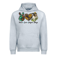 Heather Grey Peace Love Dorper Sheep Urban Hoodie - LillyAllenDesigns