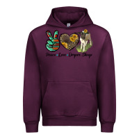 Mauve Wine Peace Love Dorper Sheep Urban Hoodie - LillyAllenDesigns