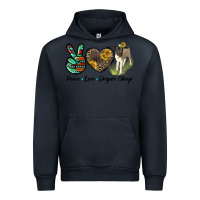 Navy Peace Love Dorper Sheep Urban Hoodie - LillyAllenDesigns