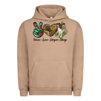 Pigment Burro Peace Love Dorper Sheep Urban Hoodie - LillyAllenDesigns