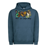 Pigment Midnight Navy Peace Love Dorper Sheep Urban Hoodie - LillyAllenDesigns