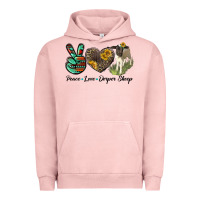 Pigment Salmon Peace Love Dorper Sheep Urban Hoodie - LillyAllenDesigns