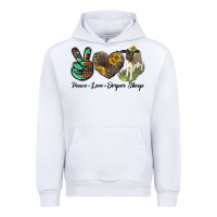 White Peace Love Dorper Sheep Urban Hoodie - LillyAllenDesigns