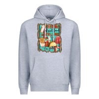 Heather Grey feed me street food and tell me i'm pretty Premium Hoodie - JahusDesignShop