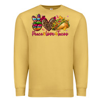Antique Gold peace love tacos Premium Sweatshirt - CTS Tumbler Store