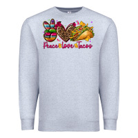 Heather Grey peace love tacos Premium Sweatshirt - CTS Tumbler Store