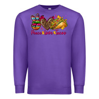 Purple peace love tacos Premium Sweatshirt - CTS Tumbler Store
